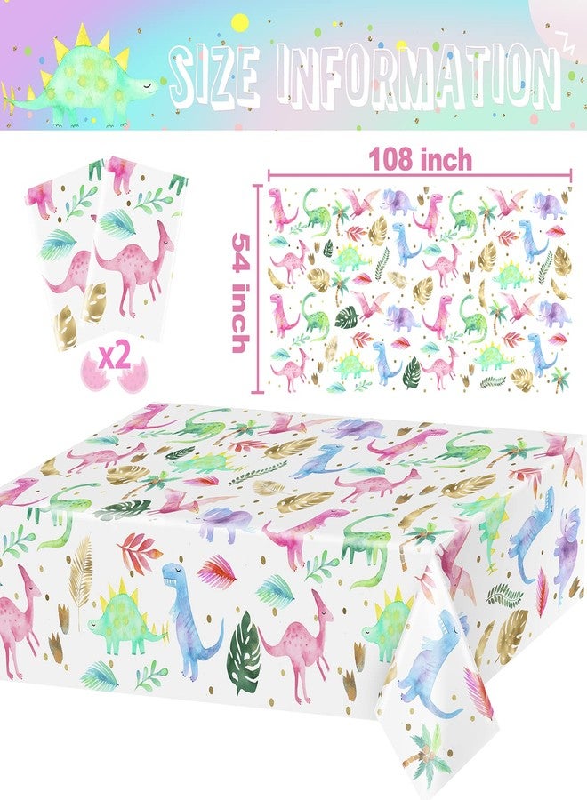 HaPiBiDesign Dinosaur Birthday Party Supplies for Girls - Pink Dinosaur Party Decorations - Balloons Birthday Banner Plates Cups Napkins Tablecloth Tableware (Serves 20) - Image 4